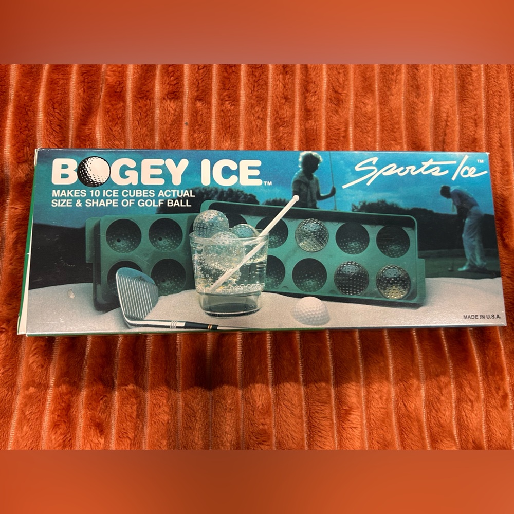 VTG. Party Talk Bogey Ice Makes 10 Cubes in Actual Shape & Size of Golf Ball USA